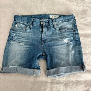 AG Adriano Goldschmied Light Blue Jean Shorts